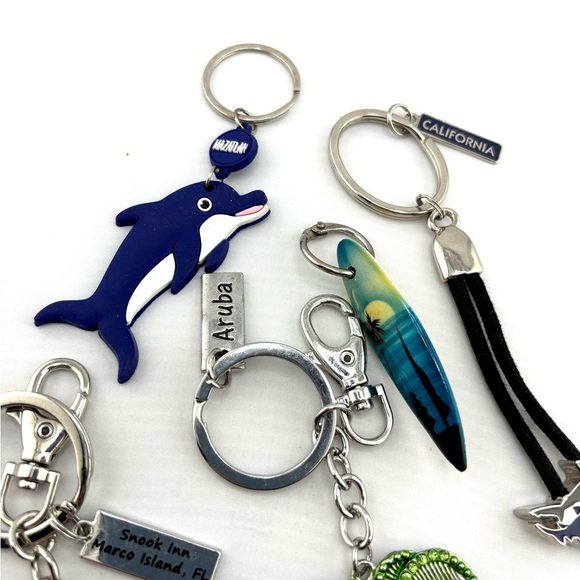 Coastal Beach Souvenir Keychain Bundle - Lot of 5 - Picture 4 of 6